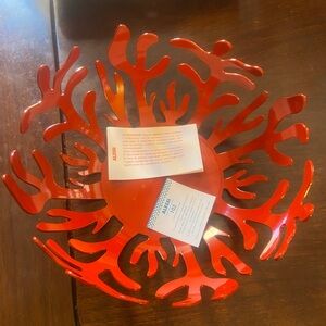 Alessi Mediterraneo Coral Design Bowl in red MIB
